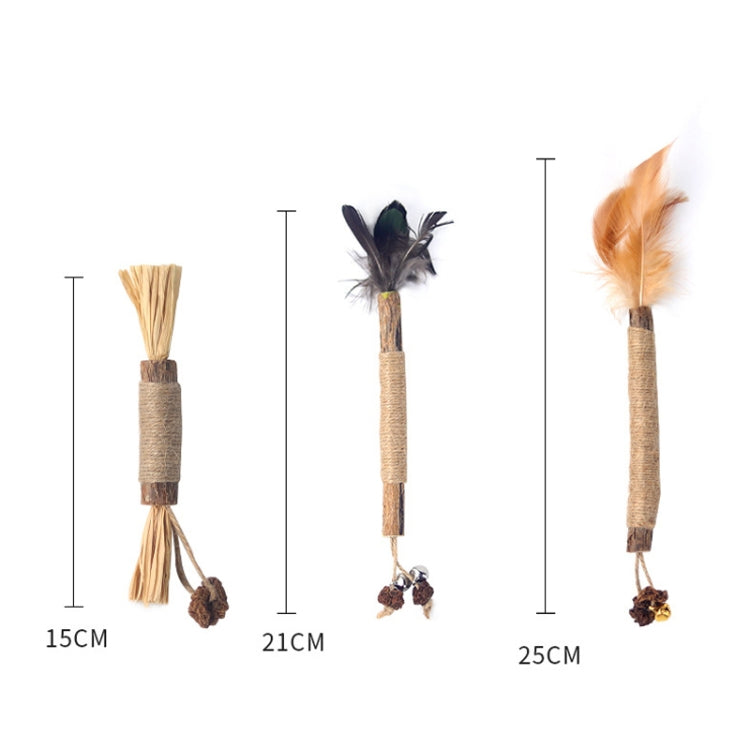 5pcs gatto dentizione bastone giocattolo denti pulizia catnip stuzzicare bastone, 5pcs Lafite, 5pcs Black Feathers, 5pcs Yellow Feathers