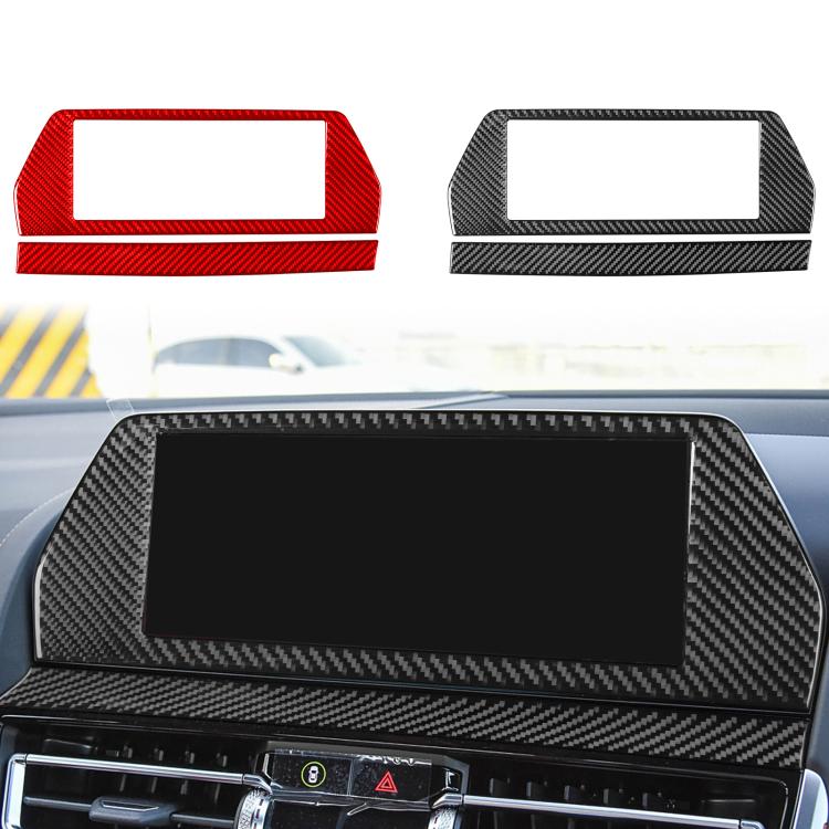 Per BMW Serie 8 G14 2019-2024 Guida a destra 2 pezzi/set Adesivo per cornice schermo di navigazione, Right-hand Drive