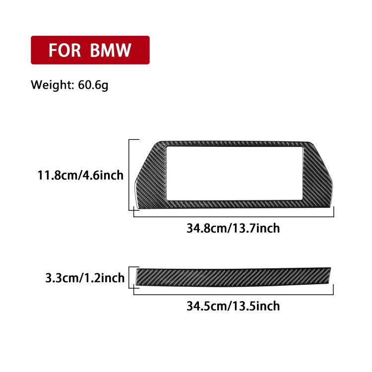 Per BMW Serie 8 G14 2019-2024 Guida a destra 2 pezzi/set Adesivo per cornice schermo di navigazione, Right-hand Drive
