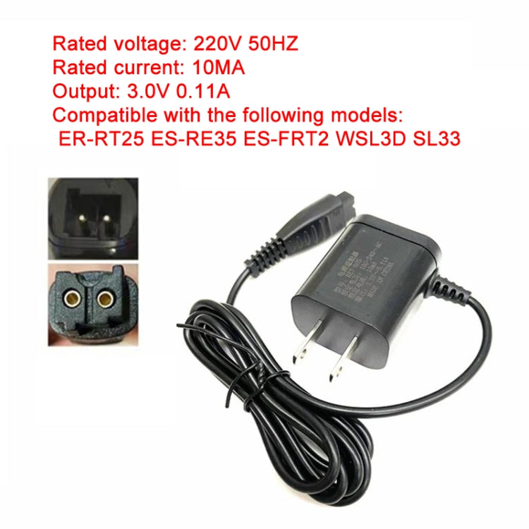 Caricabatterie 3V per rasoio Panasonic modelli ER-RT25 ES-RE35