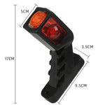 MK-216 1 paio 12-24V 9LED Indicatore laterale Illuminazione Indicatore di contorno Indicatore luminoso per camion Luci di posizione laterali per rimorchio, 1pair MK-216