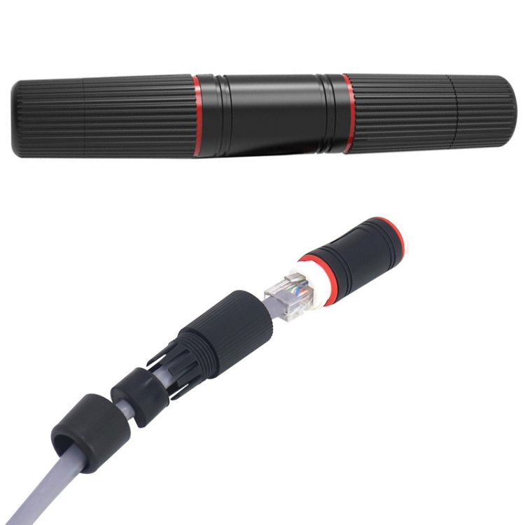 YM-8821 Connettori di rete prefabbricati Prolunga per cavo di rete impermeabile per esterni Testina a doppio passaggio, Double Pass Head