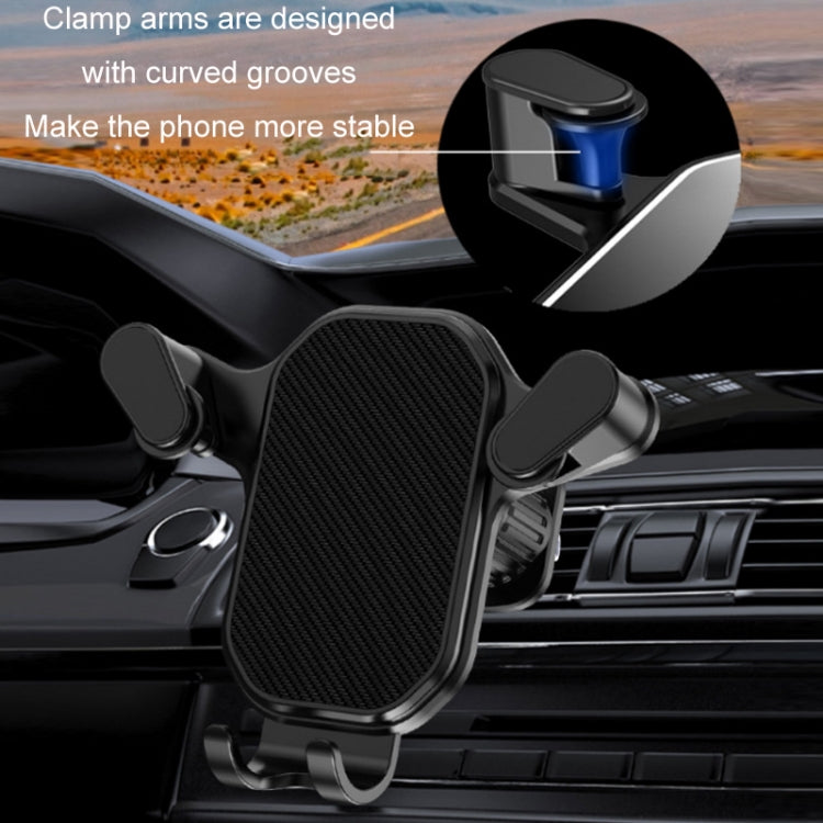 Presa d'aria per auto Gancio capovolto Forte supporto per telefono cellulare, Cool Black, High-grade Black