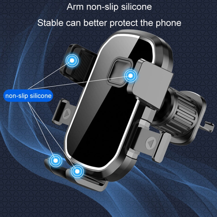 Presa d'aria per auto Gancio saldamente Supporto per telefono cellulare di navigazione, Mirror Black