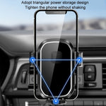 Presa d'aria per auto Gancio saldamente Supporto per telefono cellulare di navigazione, Mirror Black