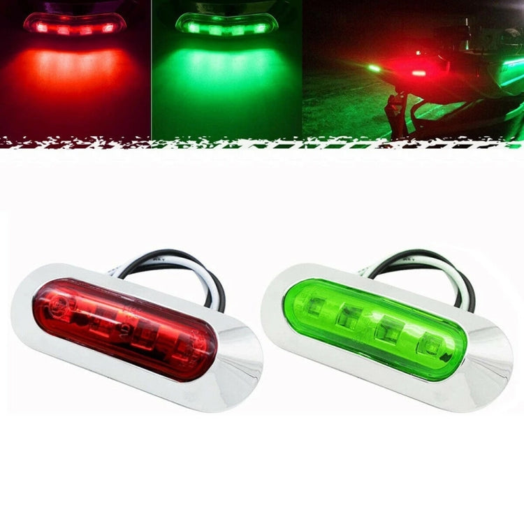1Pair MK-234 12V Yacht Navi 4LED Luci di navigazione Luce di segnalazione rossa e verde