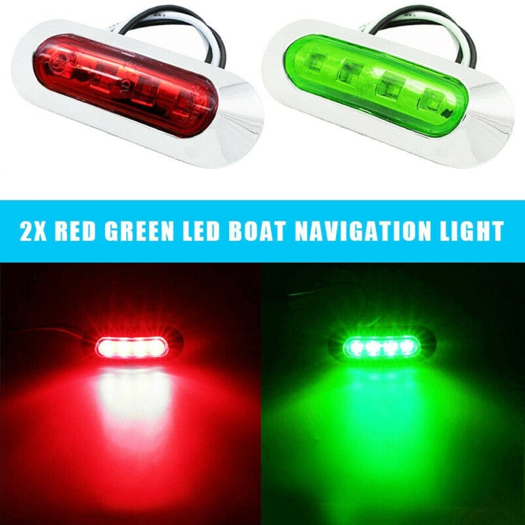 1Pair MK-234 12V Yacht Navi 4LED Luci di navigazione Luce di segnalazione rossa e verde