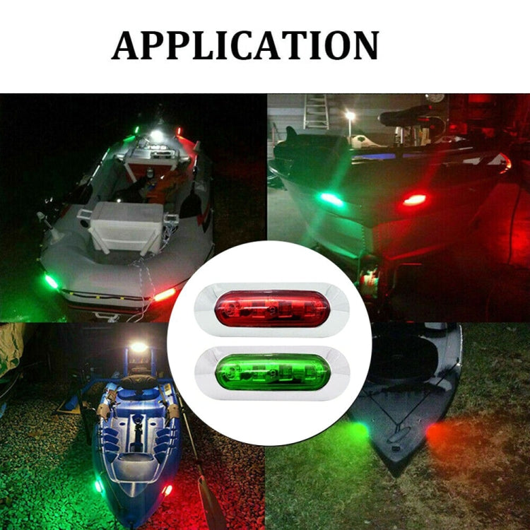 1Pair MK-234 12V Yacht Navi 4LED Luci di navigazione Luce di segnalazione rossa e verde