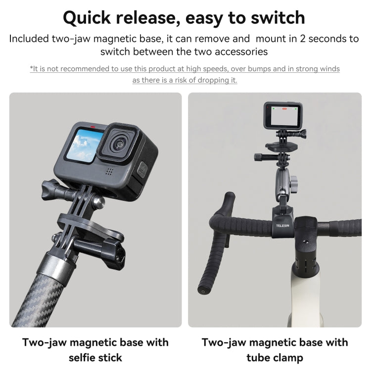 Supporto a sgancio rapido magnetico per videocamera sportiva