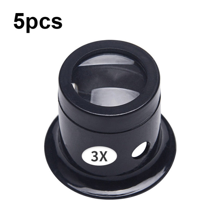 Lente d'ingrandimento per oculare da 5 pezzi Lente d'ingrandimento per oculare in vetro Lente d'ingrandimento per riparazione, tempi:, 5pcs 3X, 5pcs 5X, 5pcs 10X, 5pcs 15X, 5pcs 20X