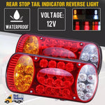 MK-231 12V Trailer Truck Car Cappello di paglia Lampada Perline Fanali posteriori, MK-231 (Red)