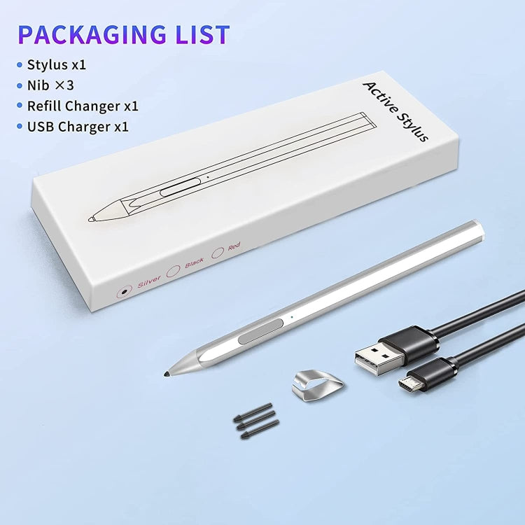 Per Microsoft Surface Pro 7/6/5/4 PRIX Go Book Touch Pen, For Microsoft Surface Red, For Microsoft Surface Black, For Microsoft Surface Silver