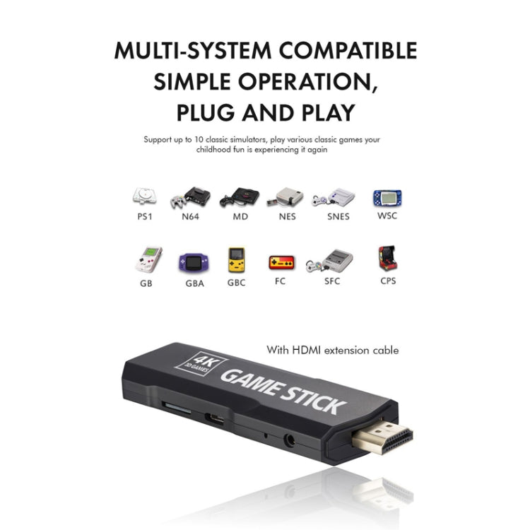 Console di gioco wireless 4K HD con 40.000 giochi integrati