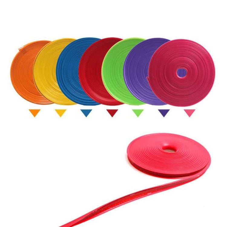 8m/roll Car Wheel Adesivo generale Adesivo di protezione modificato Striscia anticollisione, 1roll Black, 1roll Red, 1roll Yellow, 1roll Pink, 1roll Purple, 1roll Blue, 1roll Green, 1roll Orange, 1roll Gray, 1roll White