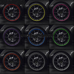 8m/roll Car Wheel Adesivo generale Adesivo di protezione modificato Striscia anticollisione, 1roll Black, 1roll Red, 1roll Yellow, 1roll Pink, 1roll Purple, 1roll Blue, 1roll Green, 1roll Orange, 1roll Gray, 1roll White