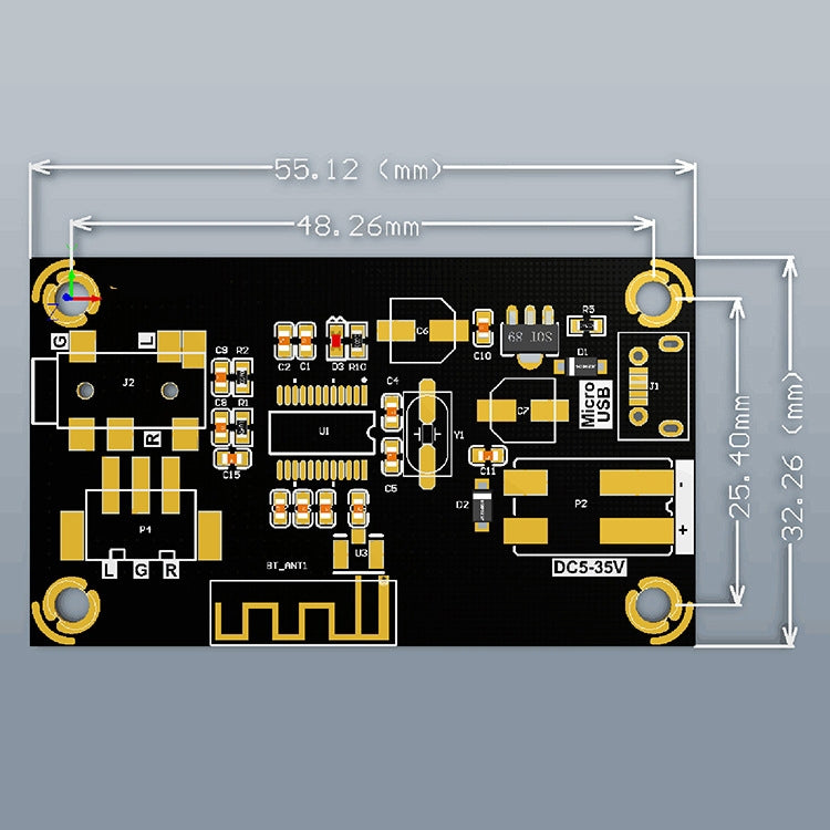 AS1711BT MP3 Scheda di decodifica Bluetooth4.2 Scheda amplificatore di potenza per altoparlanti fai da te Modulo ricevitore audio per veicoli non distruttivo, AS1711BT