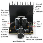 TDA7377 DIY Speaker Power Amplifier Module 12V Dual Channel Car Stereo Power Amplifier Board 30Wx2, TDA7377