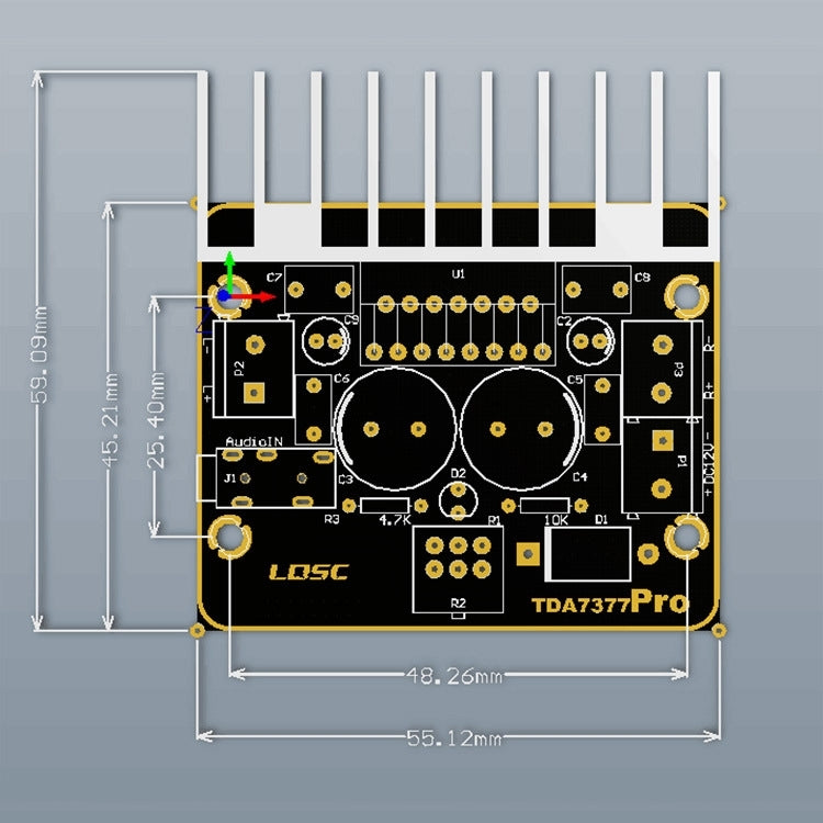 Modulo amplificatore TDA7377 12V 30W x2 canali
