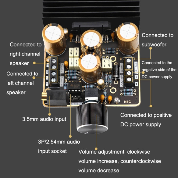 TDA7850 2.1 Channel Amplifier Board 2x80W Car AB Type DIY High Power Amplifier Module 120W Bass,TDA7850