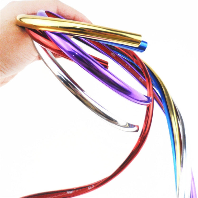 W12 8m/roll Striscia decorativa galvanica per ruota riflettente universale per auto, 1roll Electroplating Gold, 1roll Electroplating Silver, 1roll Electroplating Purple, 1roll Electroplating Red, 1roll Electroplating Blue