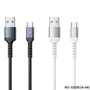 REMAX RC-C008 2.4A TPE Cavo dati morbido anti-rottura, lunghezza 1 m, USB To Micro USB, USB To 8 Pin, USB To  USB-C/Type-C