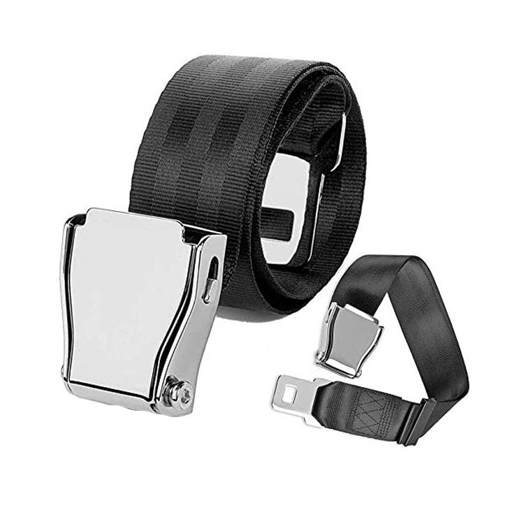 Cintura di sicurezza regolabile con fibbia per aereo a due punti, Aircraft Buckle Seat Belt(Black), Aircraft Buckle Seat Belt(Gray)