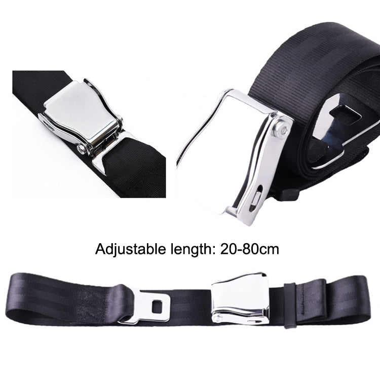 Cintura di sicurezza regolabile con fibbia per aereo a due punti, Aircraft Buckle Seat Belt(Black), Aircraft Buckle Seat Belt(Gray)