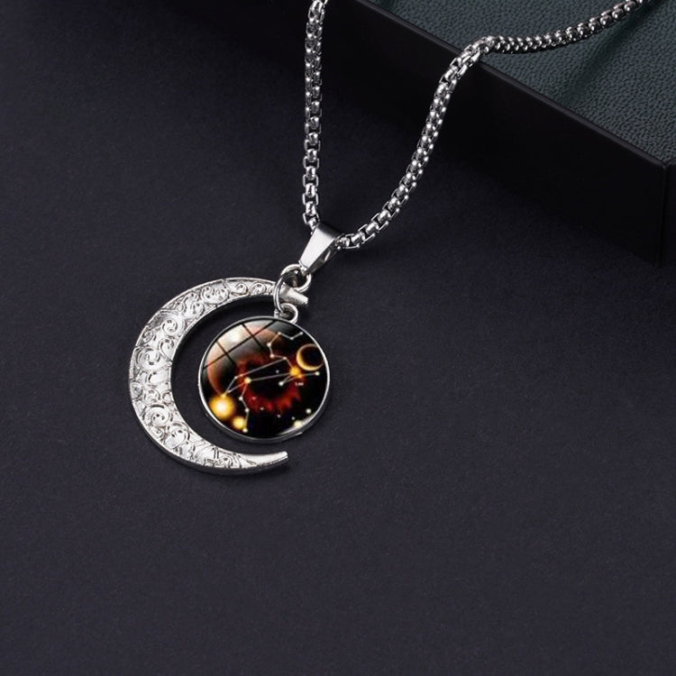 5pcs Collana in acciaio al titanio con luna zodiacale luminosa Ciondolo luna personalizzato, Necklace Aquarius, Necklace Pisces, Necklace Aries, Necklace Taurus, Necklace Gemini, Necklace Cancer, Necklace Leo, Necklace Virgo, Necklace Libra            ...
