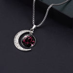 5pcs Collana in acciaio al titanio con luna zodiacale luminosa Ciondolo luna personalizzato, Necklace Aquarius, Necklace Pisces, Necklace Aries, Necklace Taurus, Necklace Gemini, Necklace Cancer, Necklace Leo, Necklace Virgo, Necklace Libra            ...