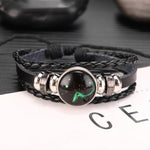 Bracciale in pelle bovina con perline multistrato da 10 costellazioni da 10 pezzi, stile:, Bracelet Pisces Ordinary, Bracelet Leo Luminous, Bracelet Gemini Luminous, Bracelet Sagittarius Luminous, Bracelet Aries Luminous, Bracelet Pisces Luminous      ...