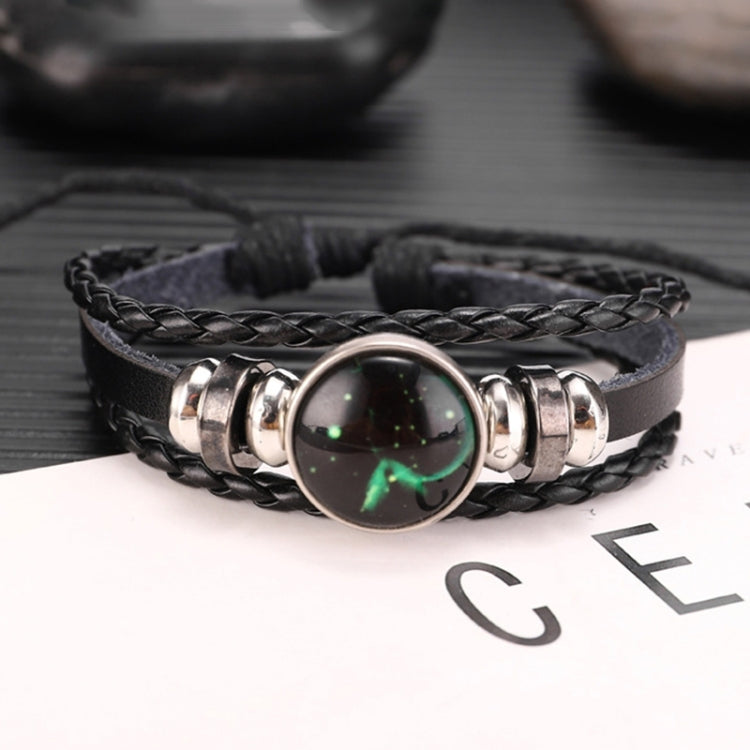 Bracciale in pelle bovina con perline multistrato da 10 costellazioni da 10 pezzi, stile:, Bracelet Pisces Ordinary, Bracelet Leo Luminous, Bracelet Gemini Luminous, Bracelet Sagittarius Luminous, Bracelet Aries Luminous, Bracelet Pisces Luminous      ...