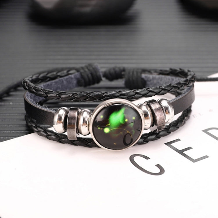 Bracciale in pelle bovina con perline multistrato da 10 costellazioni da 10 pezzi, stile:, Bracelet Pisces Ordinary, Bracelet Leo Luminous, Bracelet Gemini Luminous, Bracelet Sagittarius Luminous, Bracelet Aries Luminous, Bracelet Pisces Luminous      ...