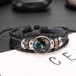 Bracciale in pelle bovina con perline multistrato da 10 costellazioni da 10 pezzi, stile:, Bracelet Pisces Ordinary, Bracelet Leo Luminous, Bracelet Gemini Luminous, Bracelet Sagittarius Luminous, Bracelet Aries Luminous, Bracelet Pisces Luminous      ...