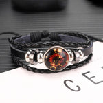 Bracciale in pelle bovina con perline multistrato da 10 costellazioni da 10 pezzi, stile:, Bracelet Pisces Ordinary, Bracelet Leo Luminous, Bracelet Gemini Luminous, Bracelet Sagittarius Luminous, Bracelet Aries Luminous, Bracelet Pisces Luminous      ...