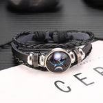 Bracciale in pelle bovina con perline multistrato da 10 costellazioni da 10 pezzi, stile:, Bracelet Pisces Ordinary, Bracelet Leo Luminous, Bracelet Gemini Luminous, Bracelet Sagittarius Luminous, Bracelet Aries Luminous, Bracelet Pisces Luminous      ...
