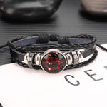 Bracciale in pelle bovina con perline multistrato da 10 costellazioni da 10 pezzi, stile:, Bracelet Pisces Ordinary, Bracelet Leo Luminous, Bracelet Gemini Luminous, Bracelet Sagittarius Luminous, Bracelet Aries Luminous, Bracelet Pisces Luminous      ...