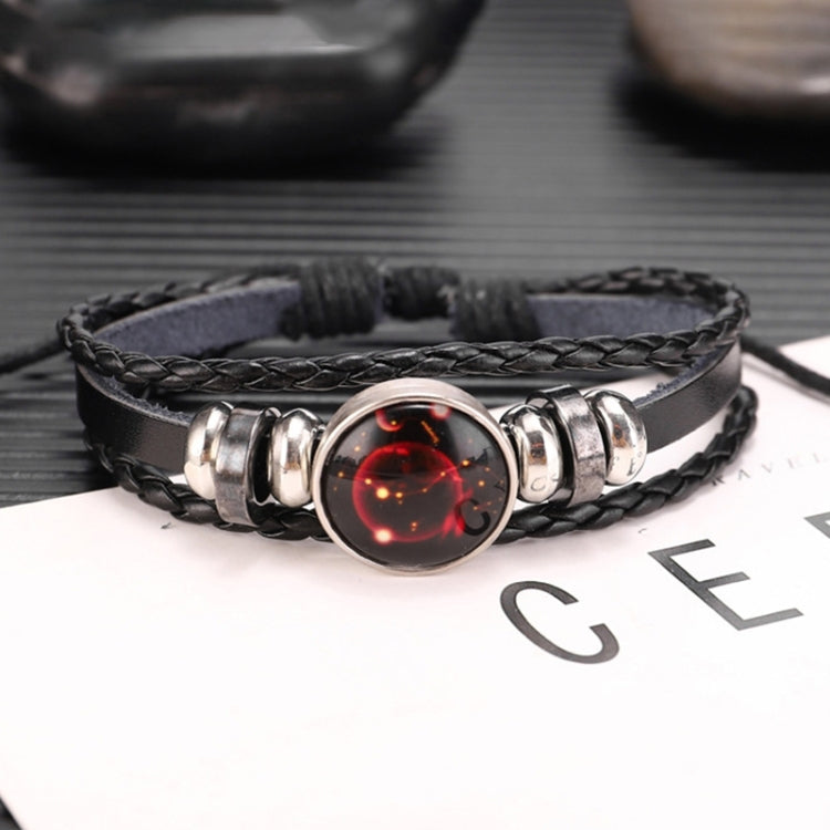 Bracciale in pelle bovina con perline multistrato da 10 costellazioni da 10 pezzi, stile:, Bracelet Pisces Ordinary, Bracelet Leo Luminous, Bracelet Gemini Luminous, Bracelet Sagittarius Luminous, Bracelet Aries Luminous, Bracelet Pisces Luminous      ...