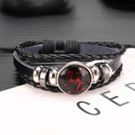 Bracciale in pelle bovina con perline multistrato da 10 costellazioni da 10 pezzi, stile:, Bracelet Pisces Ordinary, Bracelet Leo Luminous, Bracelet Gemini Luminous, Bracelet Sagittarius Luminous, Bracelet Aries Luminous, Bracelet Pisces Luminous      ...