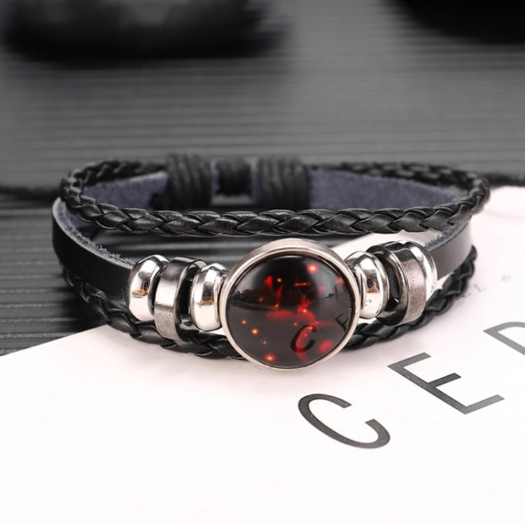 Bracciale in pelle bovina con perline multistrato da 10 costellazioni da 10 pezzi, stile:, Bracelet Pisces Ordinary, Bracelet Leo Luminous, Bracelet Gemini Luminous, Bracelet Sagittarius Luminous, Bracelet Aries Luminous, Bracelet Pisces Luminous      ...