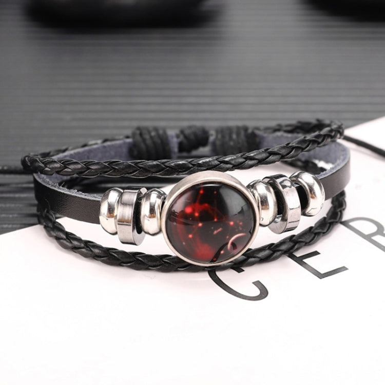 Bracciale in pelle bovina con perline multistrato da 10 costellazioni da 10 pezzi, stile:, Bracelet Pisces Ordinary, Bracelet Leo Luminous, Bracelet Gemini Luminous, Bracelet Sagittarius Luminous, Bracelet Aries Luminous, Bracelet Pisces Luminous      ...