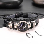 Bracciale in pelle bovina con perline multistrato da 10 costellazioni da 10 pezzi, stile:, Bracelet Pisces Ordinary, Bracelet Leo Luminous, Bracelet Gemini Luminous, Bracelet Sagittarius Luminous, Bracelet Aries Luminous, Bracelet Pisces Luminous      ...