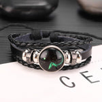 Bracciale in pelle bovina con perline multistrato da 10 costellazioni da 10 pezzi, stile:, Bracelet Pisces Ordinary, Bracelet Leo Luminous, Bracelet Gemini Luminous, Bracelet Sagittarius Luminous, Bracelet Aries Luminous, Bracelet Pisces Luminous      ...
