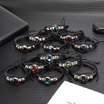 Bracciale in pelle bovina con perline multistrato da 10 costellazioni da 10 pezzi, stile:, Bracelet Pisces Ordinary, Bracelet Leo Luminous, Bracelet Gemini Luminous, Bracelet Sagittarius Luminous, Bracelet Aries Luminous, Bracelet Pisces Luminous      ...