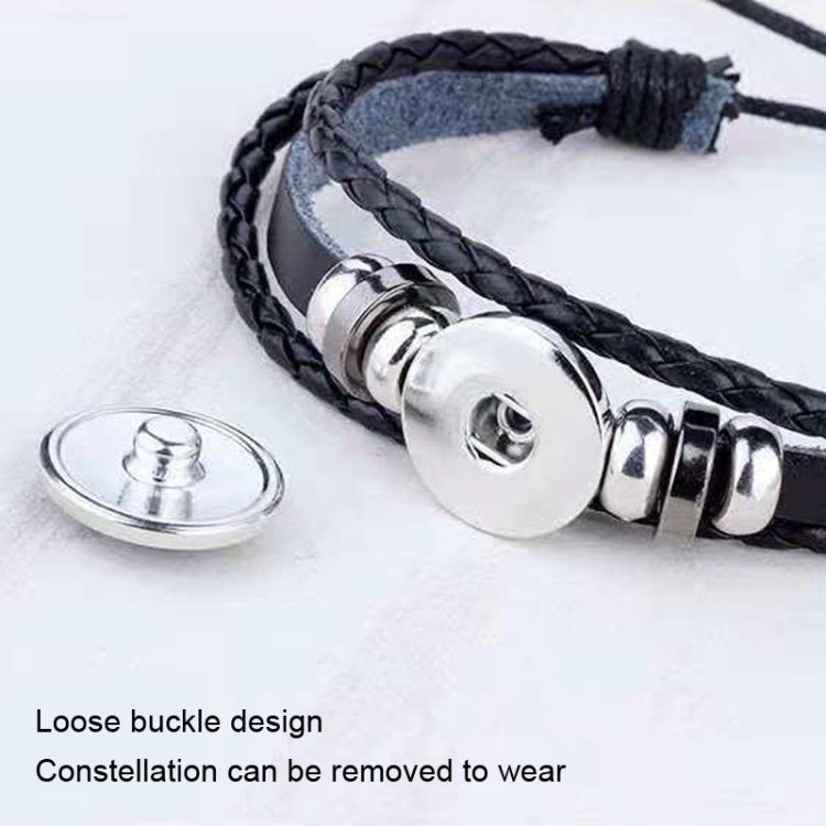 Bracciale in pelle bovina con perline multistrato da 10 costellazioni da 10 pezzi, stile:, Bracelet Pisces Ordinary, Bracelet Leo Luminous, Bracelet Gemini Luminous, Bracelet Sagittarius Luminous, Bracelet Aries Luminous, Bracelet Pisces Luminous      ...
