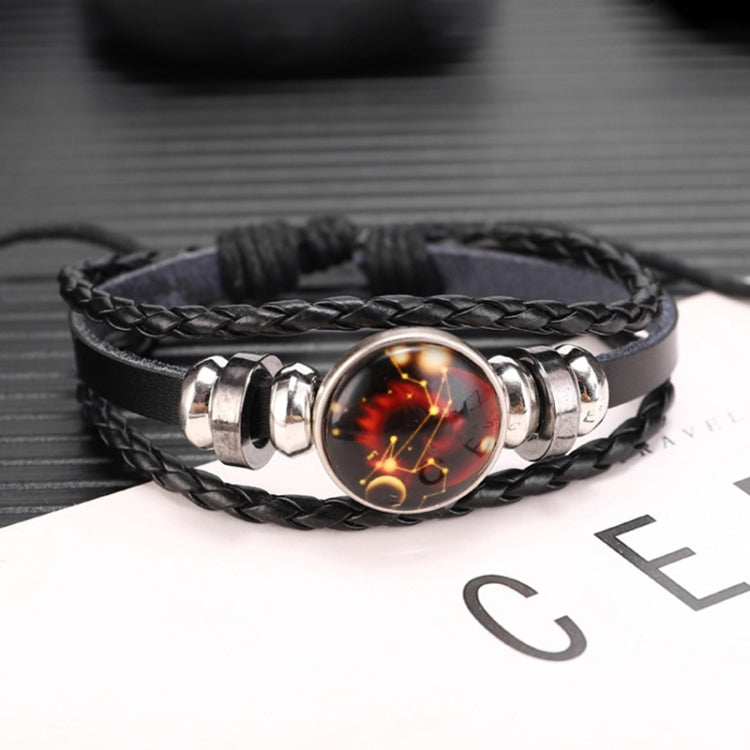 Bracciale in pelle bovina con perline multistrato da 10 costellazioni da 10 pezzi, stile:, Bracelet Pisces Ordinary, Bracelet Leo Luminous, Bracelet Gemini Luminous, Bracelet Sagittarius Luminous, Bracelet Aries Luminous, Bracelet Pisces Luminous      ...