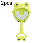 S8 2 pezzi spazzolino manuale in silicone a forma di U per animali da cartone animato per bambini per 2-12 anni
