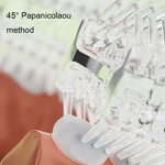 S8 2 pezzi spazzolino manuale in silicone a forma di U per animali da cartone animato per bambini per 2-12 anni