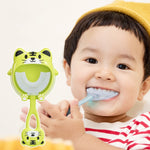 S8 2 pezzi spazzolino manuale in silicone a forma di U per animali da cartone animato per bambini per 2-12 anni
