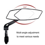 Specchietto retrovisore riflettente piatto ad alta definizione per mountain bike, specifica:, Single Left, Single Right, 1 Pair