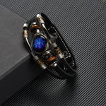 Braccialetto di corda intrecciata in pelle con luce notturna a dodici costellazioni, stile:, Aquarius, Pisces, Aries, Taurus, Gemini, Cancer, Leo, Virgo, Heaven, Scorpio, Sagittarius, Capricorn